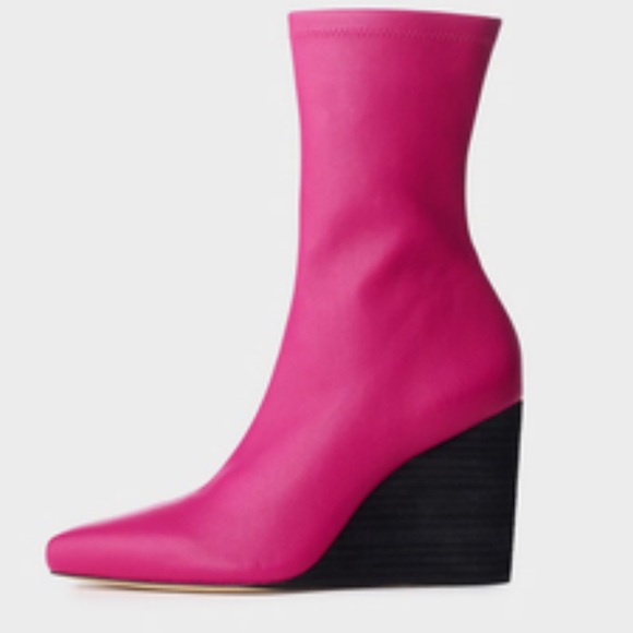 Rag & Bone Phoenix Wedge Boot - Fuchsia - 38 - Picture 1 of 9